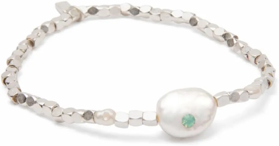 Scout Curated Wears - Pearl Affirmation Bracelet - Courage/Silver