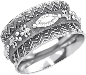 Shop LC Fidget Anxiety Ring for Women Jewelry 925 Sterling Silver Spinning Spinner Rings for Men Oxidized Concave Boho Jewelry Band Meditation Stress Relief Birthday Gifts for Women Size 7