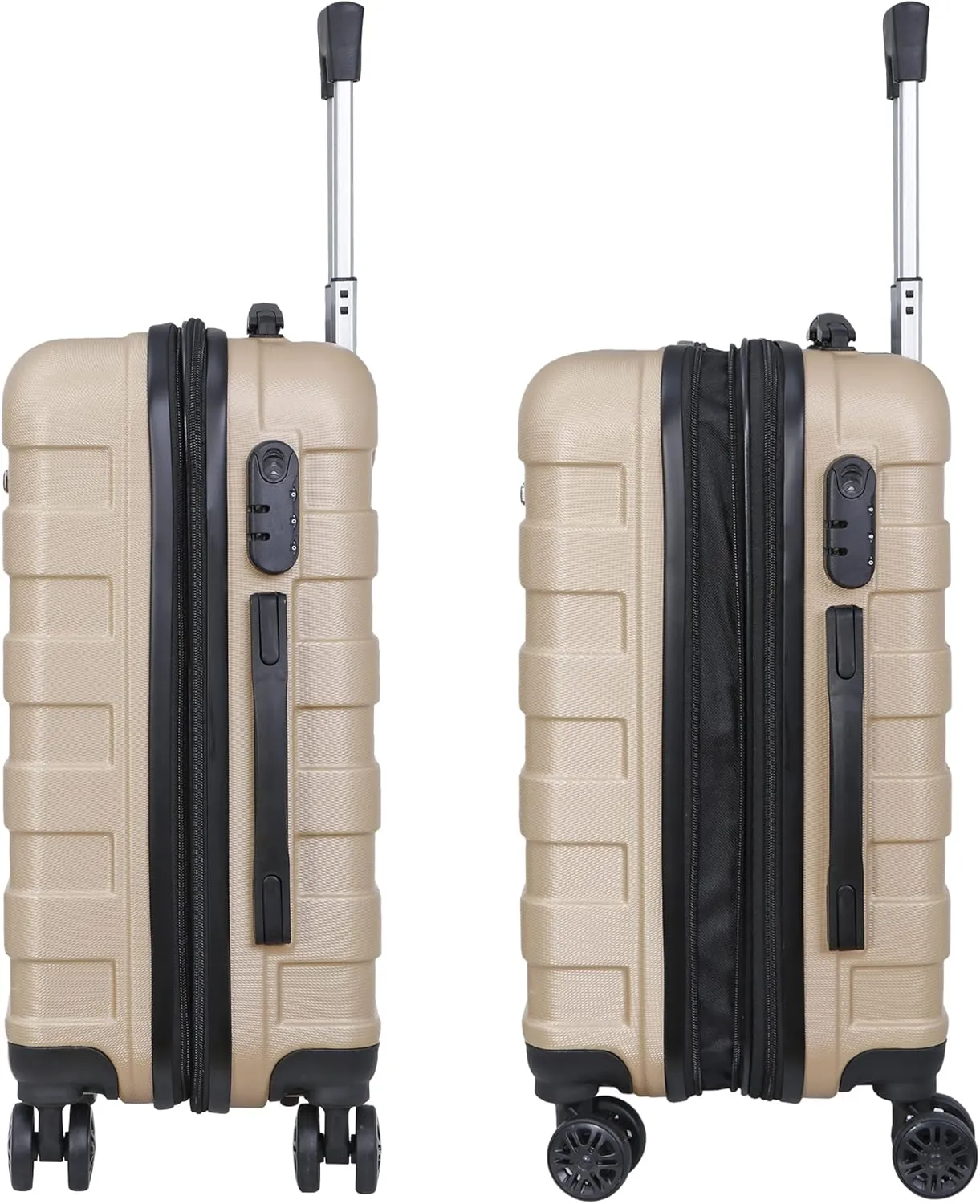 Smartxchoices 21" Expandable Luggage Spinner Suitcase Carry-On Luggage Hard Shell Built-In TSA lock, 4-Wheel Suitcase Bag
