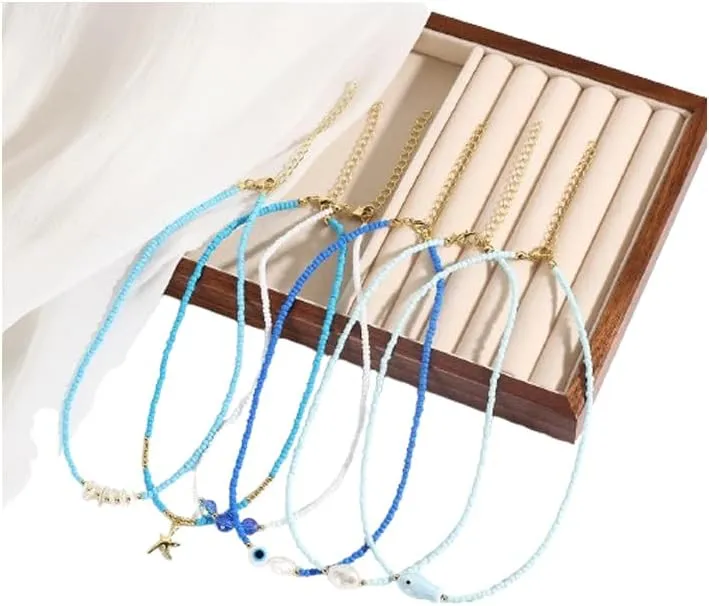 Spevert Handmade Colorful Pearl Beaded Shell Necklace for Women Hawaiian Summer Natural Shell Collar Beach Choker Jewelry