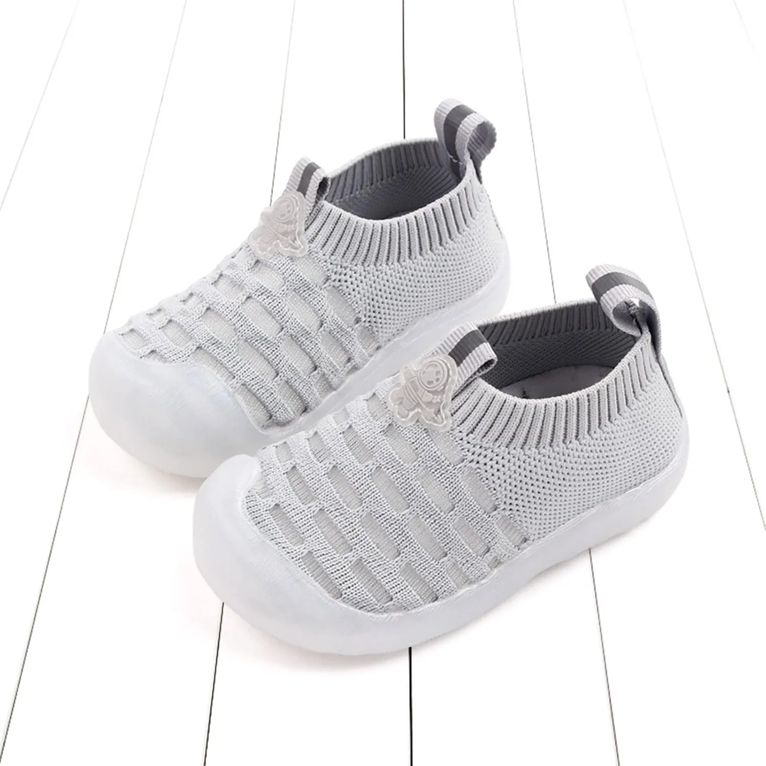 Spring and Children Toddlers Boys and Girls Sports Shoes Flat Bottom Soft Fly Woven Mesh Breathable Baby Boy Shoe