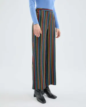 Straight Cut Long  Stripe Trousers