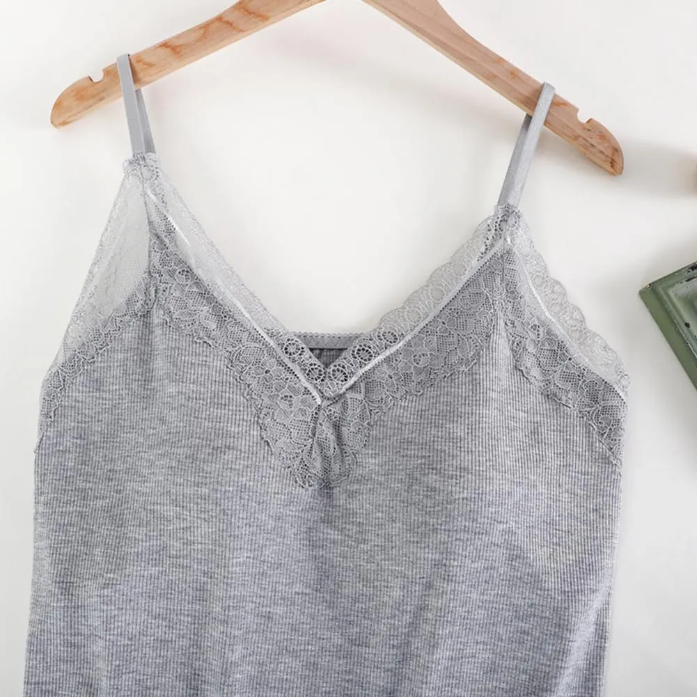 Summer New Camisoles Built in Bra for Women Tank Tops Spaghetti Strap Pajamas Camis Top