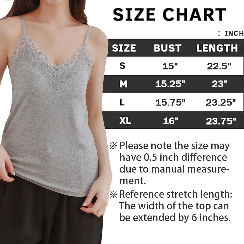 Summer New Camisoles Built in Bra for Women Tank Tops Spaghetti Strap Pajamas Camis Top
