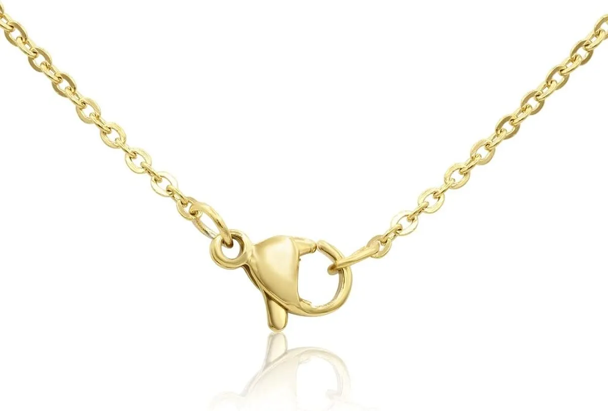 SuperJeweler Custom Name Necklace Personalized in Silver and Gold Tone, Custom Name Plate Pendant For Women, Personalized Name Necklace All Name Necklaces Available, 18 Inch Chain