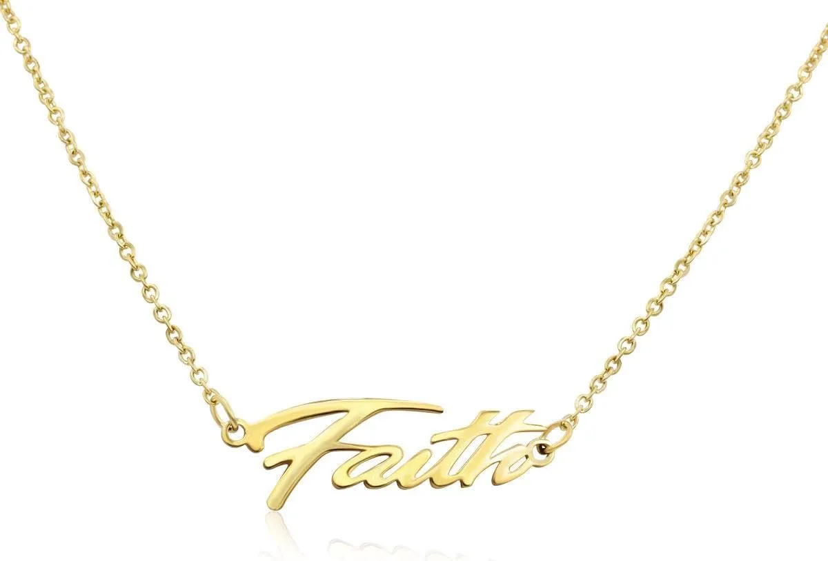 SuperJeweler Custom Name Necklace Personalized in Silver and Gold Tone, Custom Name Plate Pendant For Women, Personalized Name Necklace All Name Necklaces Available, 18 Inch Chain