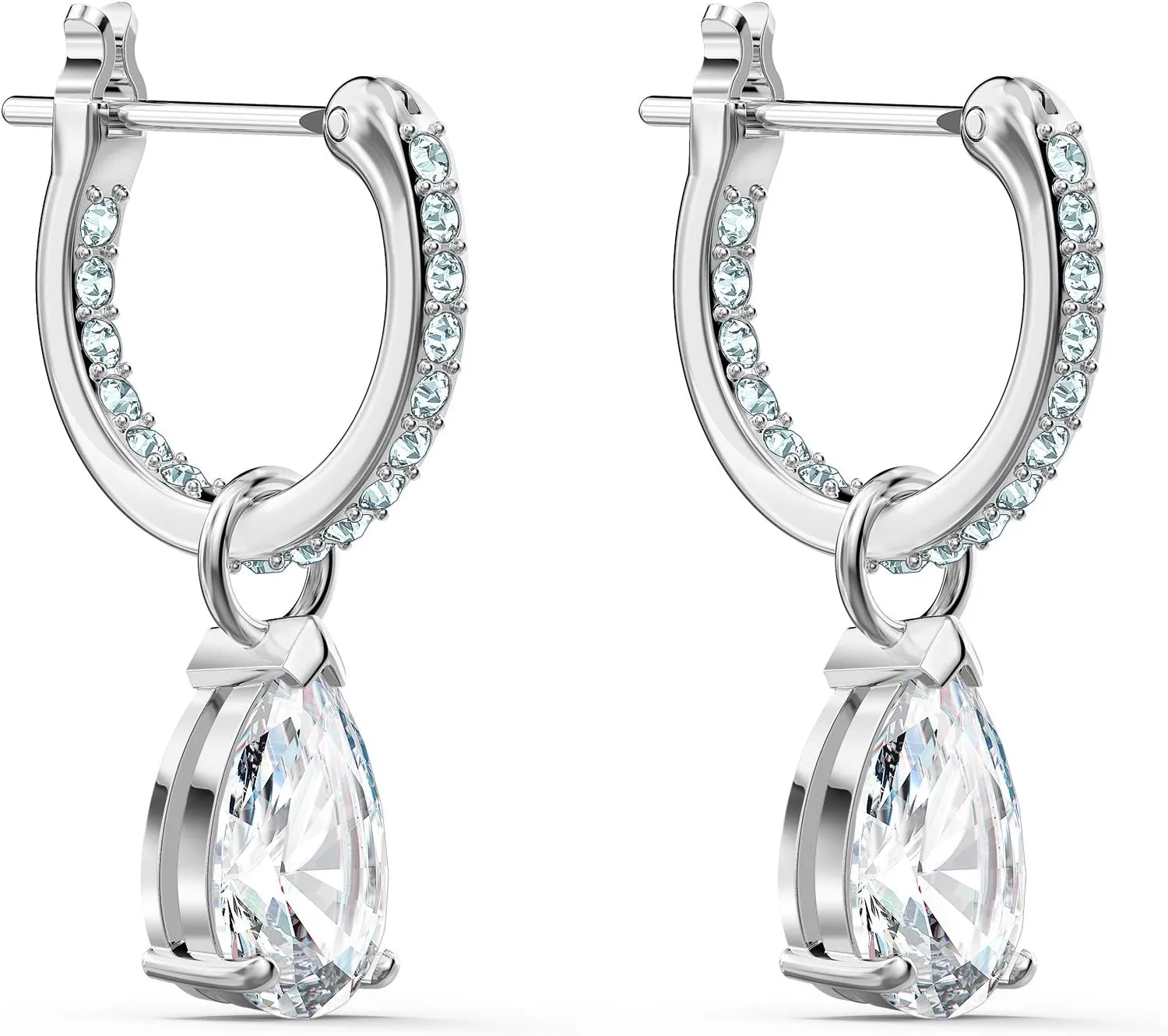 Swarovski Attract Necklace, Earring, and Bracelet Crystal Jewelry Collection, Rhodium Tone Finish