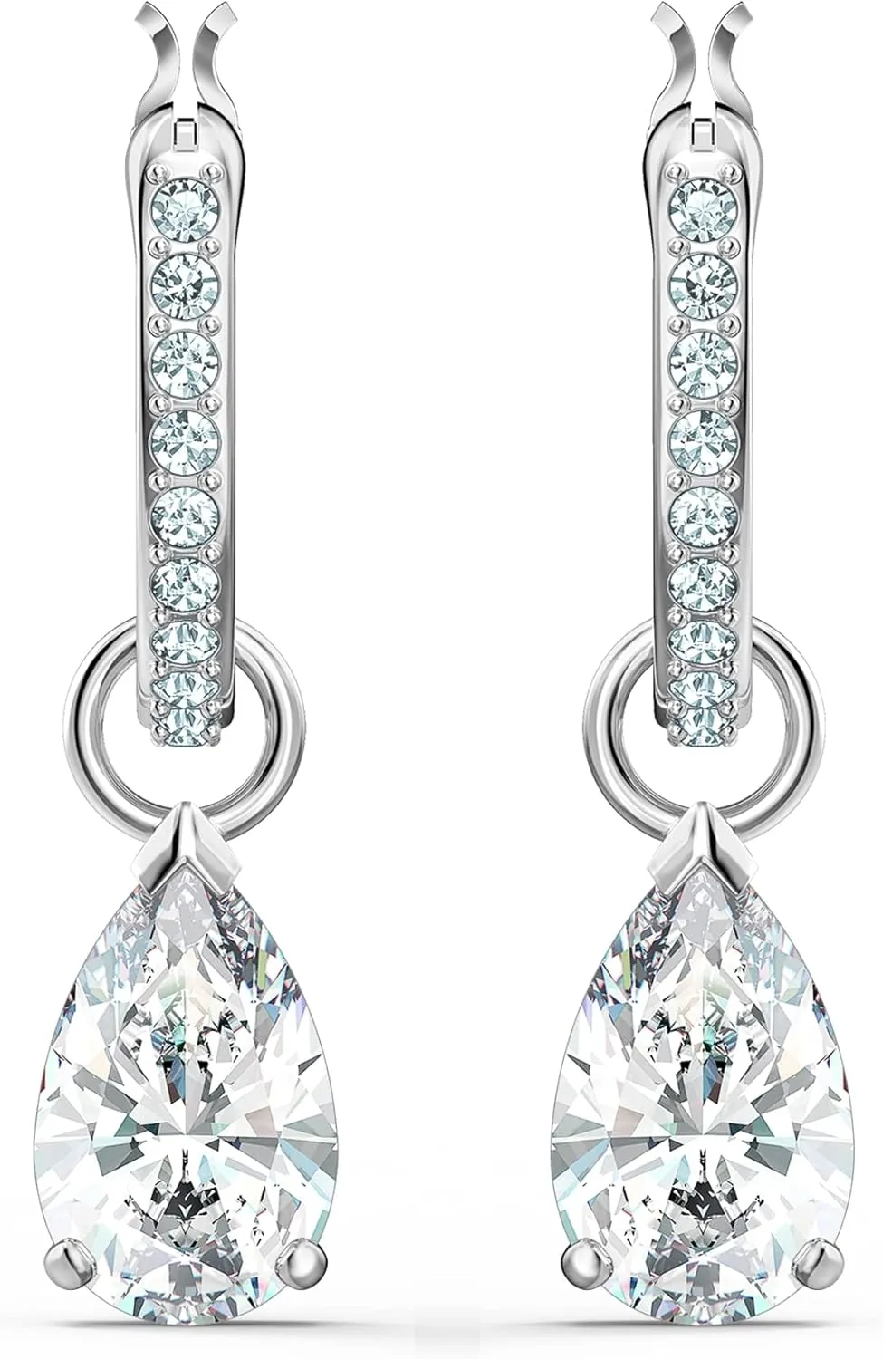 Swarovski Attract Necklace, Earring, and Bracelet Crystal Jewelry Collection, Rhodium Tone Finish