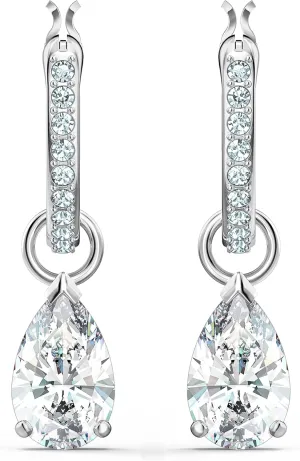 Swarovski Attract Necklace, Earring, and Bracelet Crystal Jewelry Collection, Rhodium Tone Finish