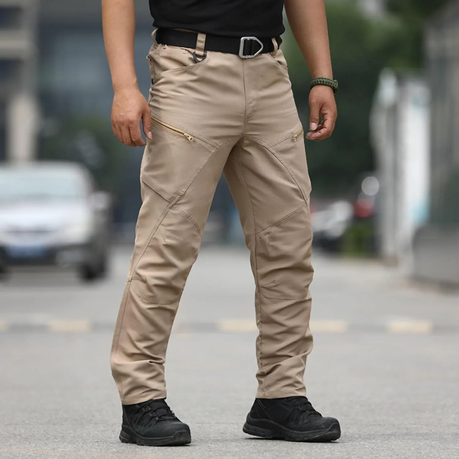 Tactical Pants for Men Water Resistant Cargo Hiking Work Pant Relaxed Fit Stretch Quick Dry Pants with Multi Pockets