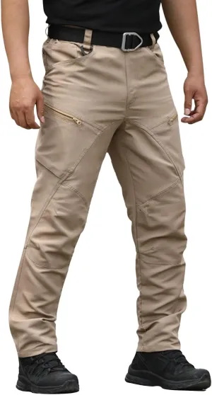 Tactical Pants for Men Water Resistant Cargo Hiking Work Pant Relaxed Fit Stretch Quick Dry Pants with Multi Pockets