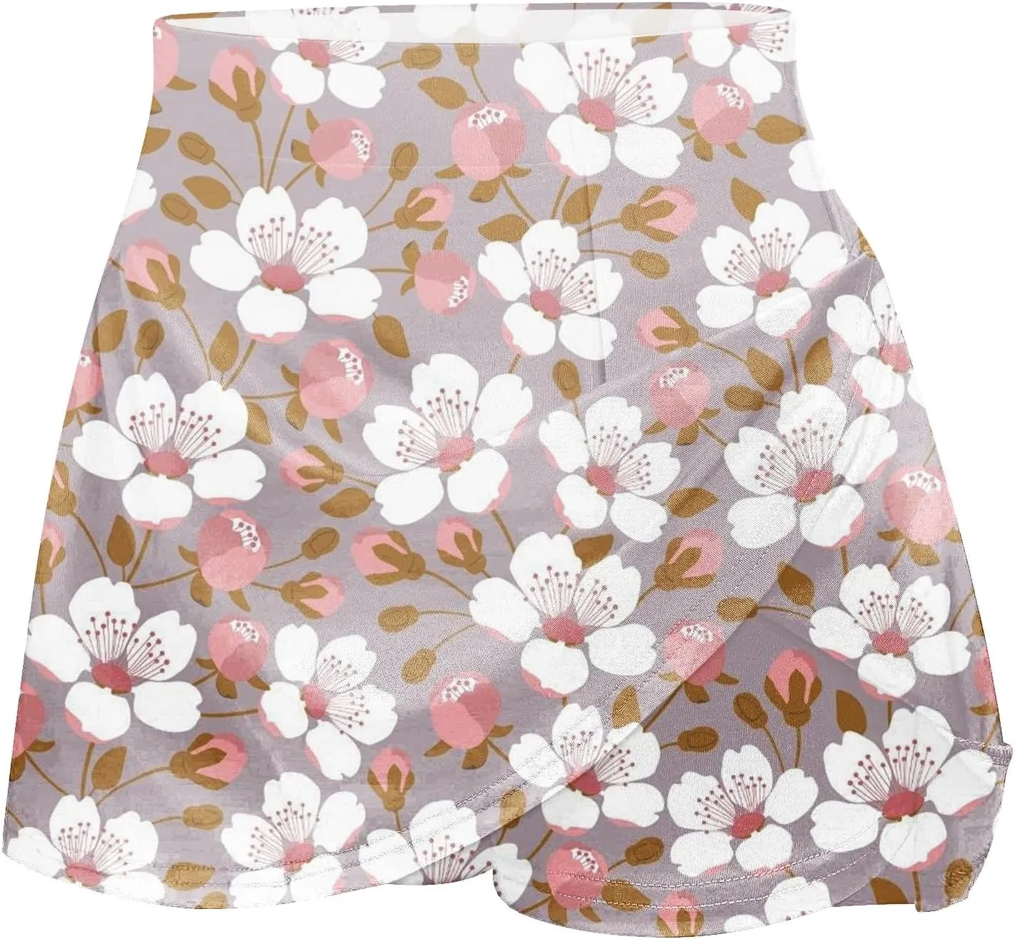 Tennis Skirts For Women With Shorts Lounge 2024 Printed Mid Rise Workout Shorts False 2 Piece Sets Loose Fit Shorts