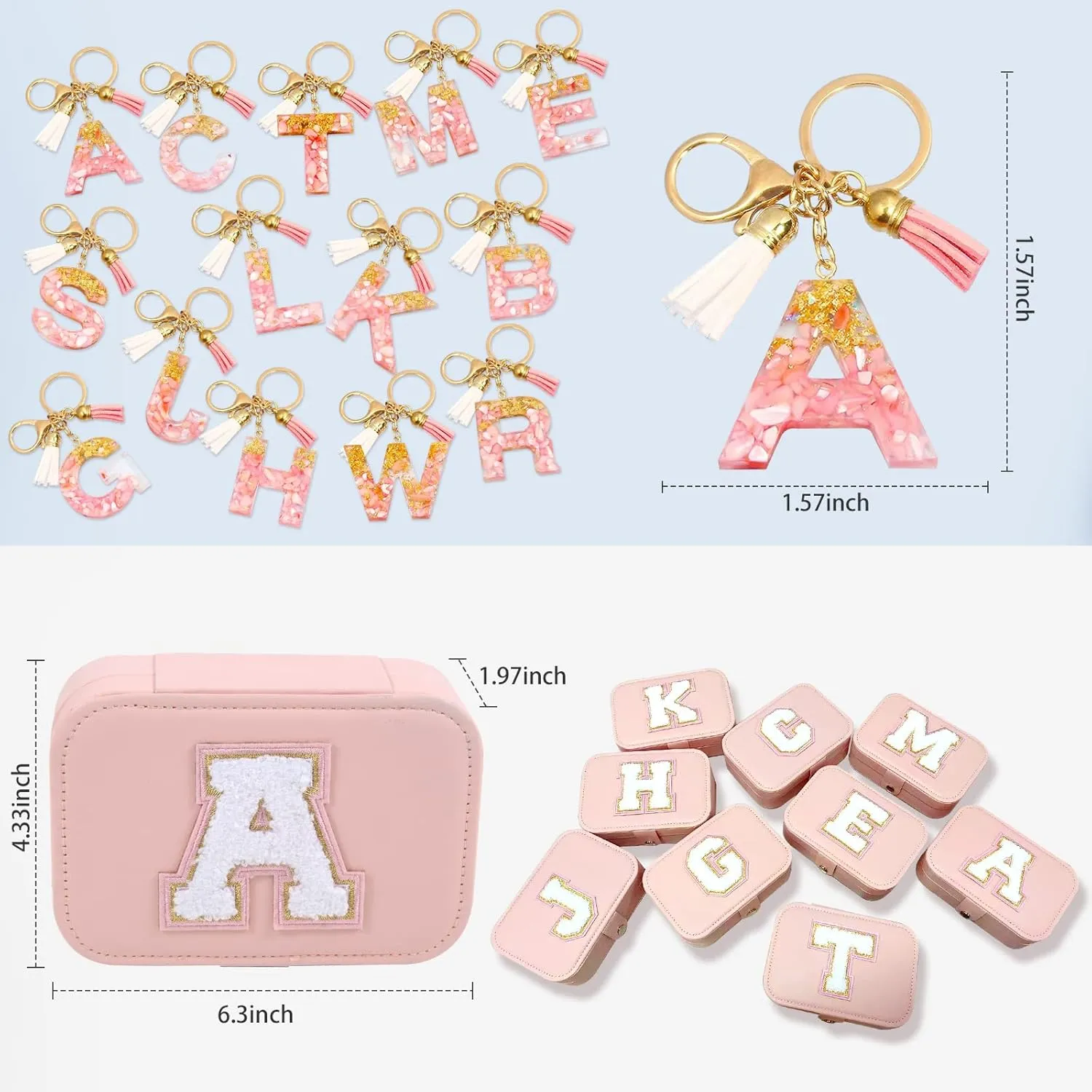 The Initial Jewelry Travel Case,Birthday Gifts For Wife, Mom, Grandma, Bridesmaids,Teen Girls Gifts(Y)