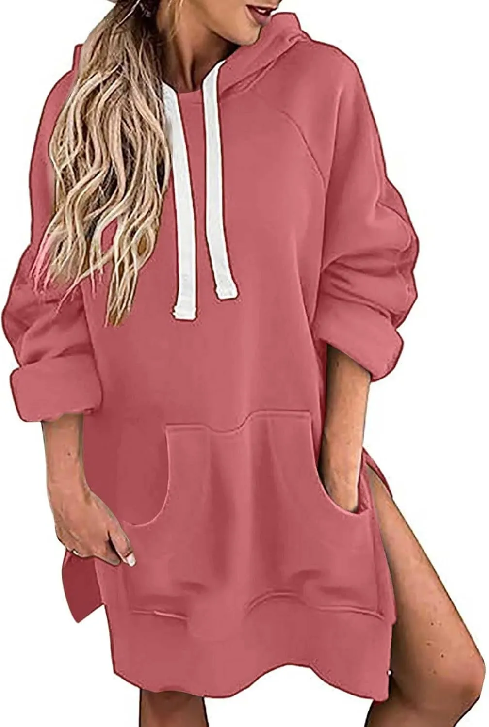 The Warmy Oversized Hoodie Dress for Womens Hoodies Pullover Long Sleeve Hoodies with Pocket