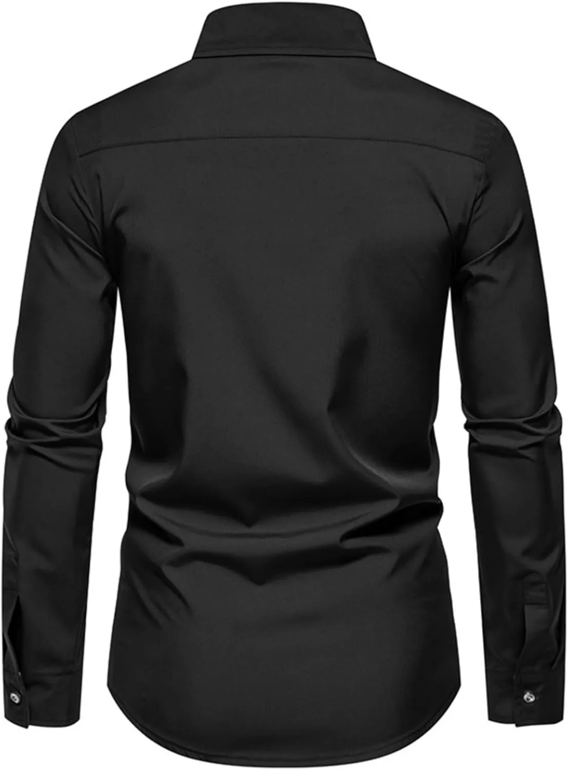 TIFIYA Men's Long Sleeve Shirt Slim Fit Business Casual Dress Shirt