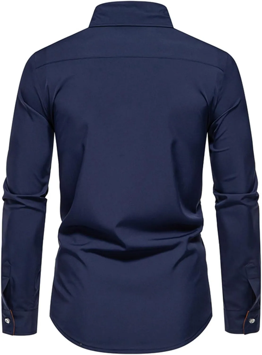 TIFIYA Men's Long Sleeve Shirt Slim Fit Business Casual Dress Shirt