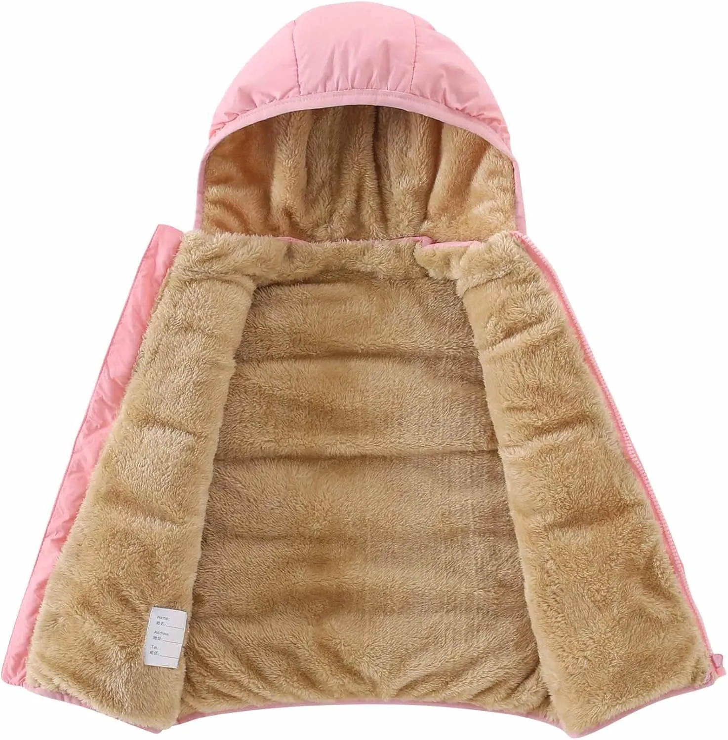 Toddler Winter Puffer Vest Fleece Hooded Sleeveless Jacket Padded Down Waistcoat Outwear for Baby Boys Girls
