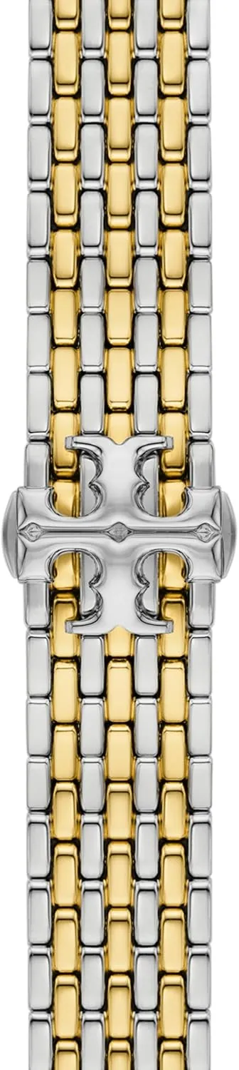Tory Burch Women's Eleanor Designer Interchangeable Band for Apple Watch Compatible with Series 1-9 or SE Apple Watch