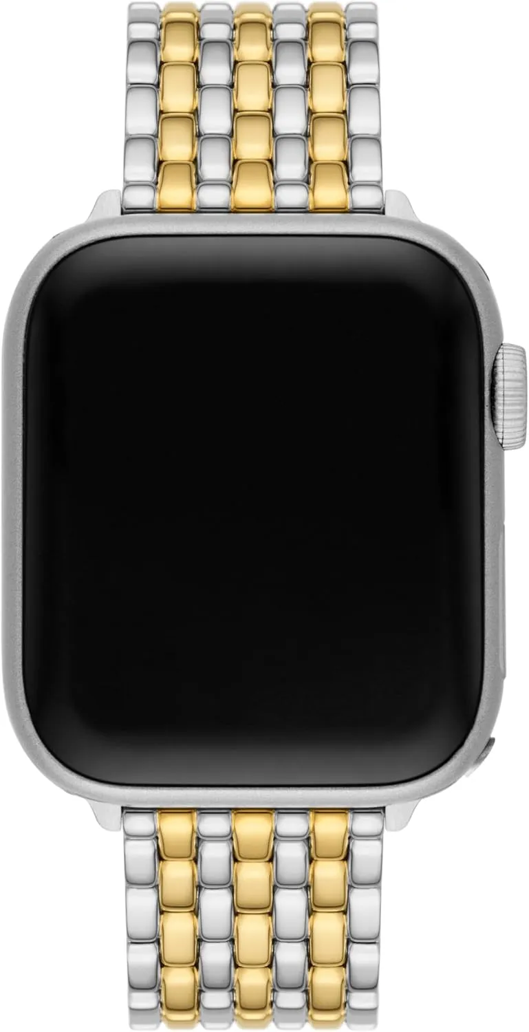 Tory Burch Women's Eleanor Designer Interchangeable Band for Apple Watch Compatible with Series 1-9 or SE Apple Watch