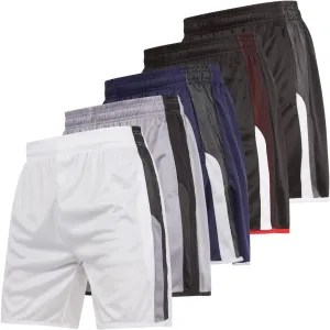 Ultra Performance 5 Pack Mens Athletic Basketball Shorts, 7 inch Running Workout Gym Shorts for Men, SM  5X