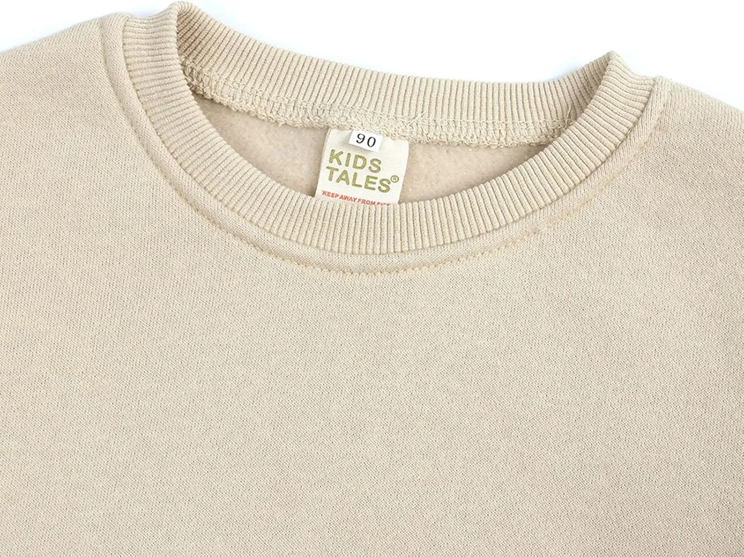 Unisex Kids Solid Fleece Tops Cotton Pullover Sweatshirt T-Shirt Toddler Crewneck Long Sleeve Sweater Blouse