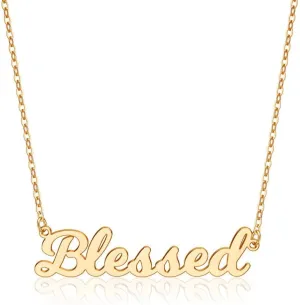 Ursteel Custom Name Necklace Personalized, 14K Gold Plated Personalized Name Necklace Dainty Name Plate Necklace Jewelry Personalized Gifts for Women