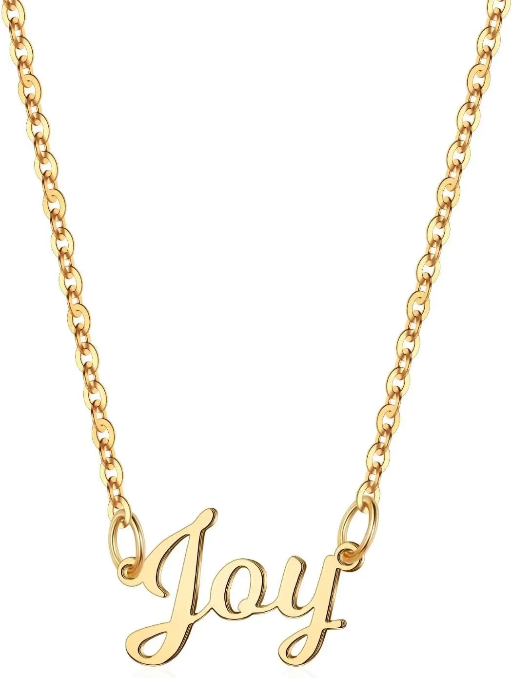 Ursteel Custom Name Necklace Personalized, 14K Gold Plated Personalized Name Necklace Dainty Name Plate Necklace Jewelry Personalized Gifts for Women