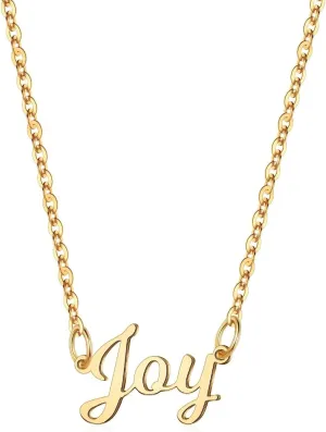 Ursteel Custom Name Necklace Personalized, 14K Gold Plated Personalized Name Necklace Dainty Name Plate Necklace Jewelry Personalized Gifts for Women