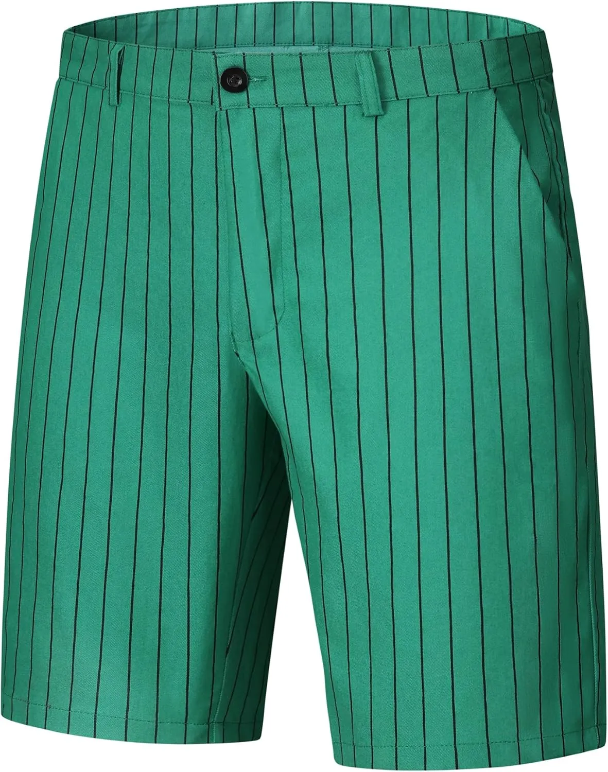 uxcell Men Summer Shorts Striped Slim Fit Flat Front Walk Chino Shorts