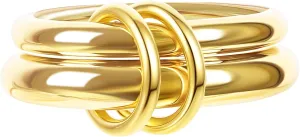 Verfimaci Dainty Stackable Rings for Women,Chunky Stackable Rings Set Non Tarnish,18K Gold Plated Multi-Link Ring Size 5-11Women Jewelry