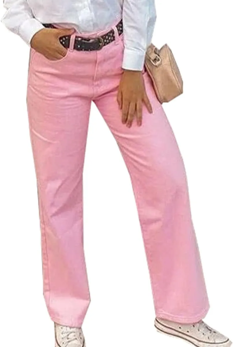 Vintage Jeans for Women Teen Girl High Waisted Relaxed Fit Straight Leg Baggy Boyfriend Jeans
