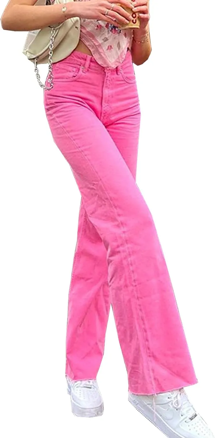 Vintage Jeans for Women Teen Girl High Waisted Relaxed Fit Straight Leg Baggy Boyfriend Jeans