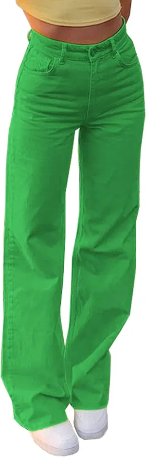 Vintage Jeans for Women Teen Girl High Waisted Relaxed Fit Straight Leg Baggy Boyfriend Jeans