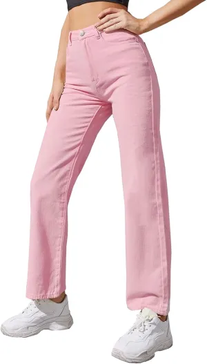 Vintage Jeans for Women Teen Girl High Waisted Relaxed Fit Straight Leg Baggy Boyfriend Jeans