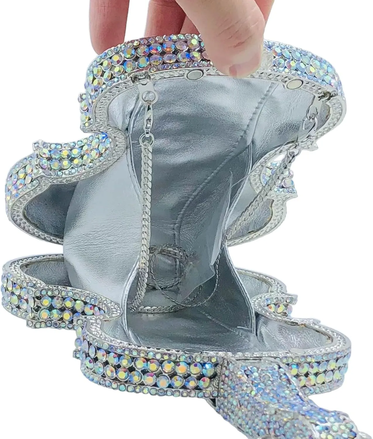 Violin Crystal Clutch Bag Women Novelty Evening Handbags Bridal Party Dinner Rhinestone Clutch Purse Wedding Bag,Mini