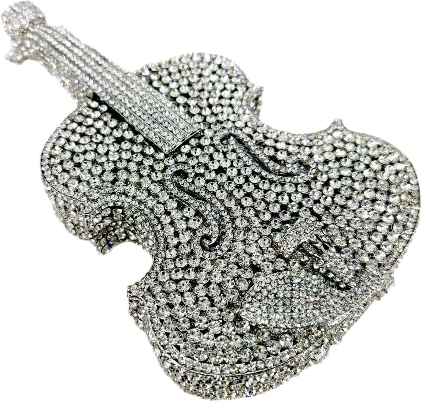 Violin Crystal Clutch Bag Women Novelty Evening Handbags Bridal Party Dinner Rhinestone Clutch Purse Wedding Bag,Mini