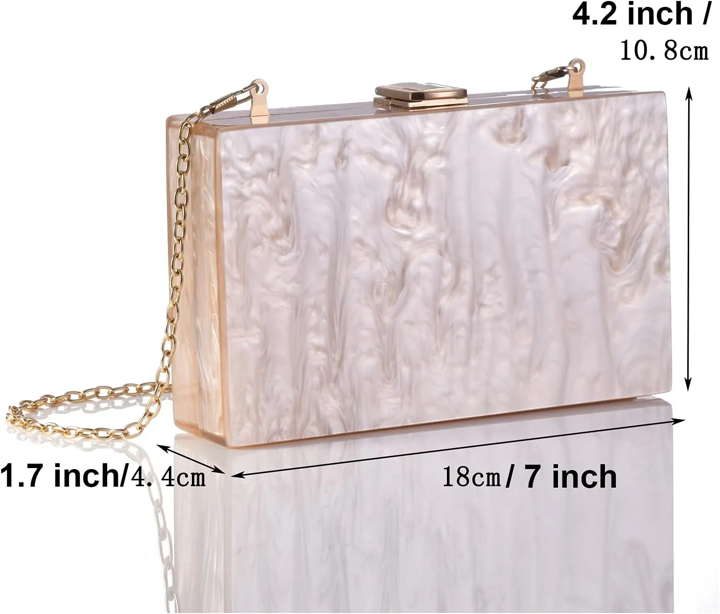 Women Acrylic Clutch Bag for Evening Party Crossbody Shoulder Bag for Special Event with Modern Classic Style Bag