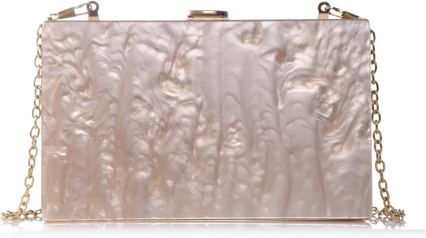 Women Acrylic Clutch Bag for Evening Party Crossbody Shoulder Bag for Special Event with Modern Classic Style Bag