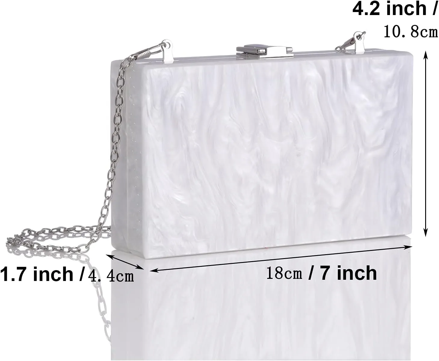 Women Acrylic Clutch Bag for Evening Party Crossbody Shoulder Bag for Special Event with Modern Classic Style Bag