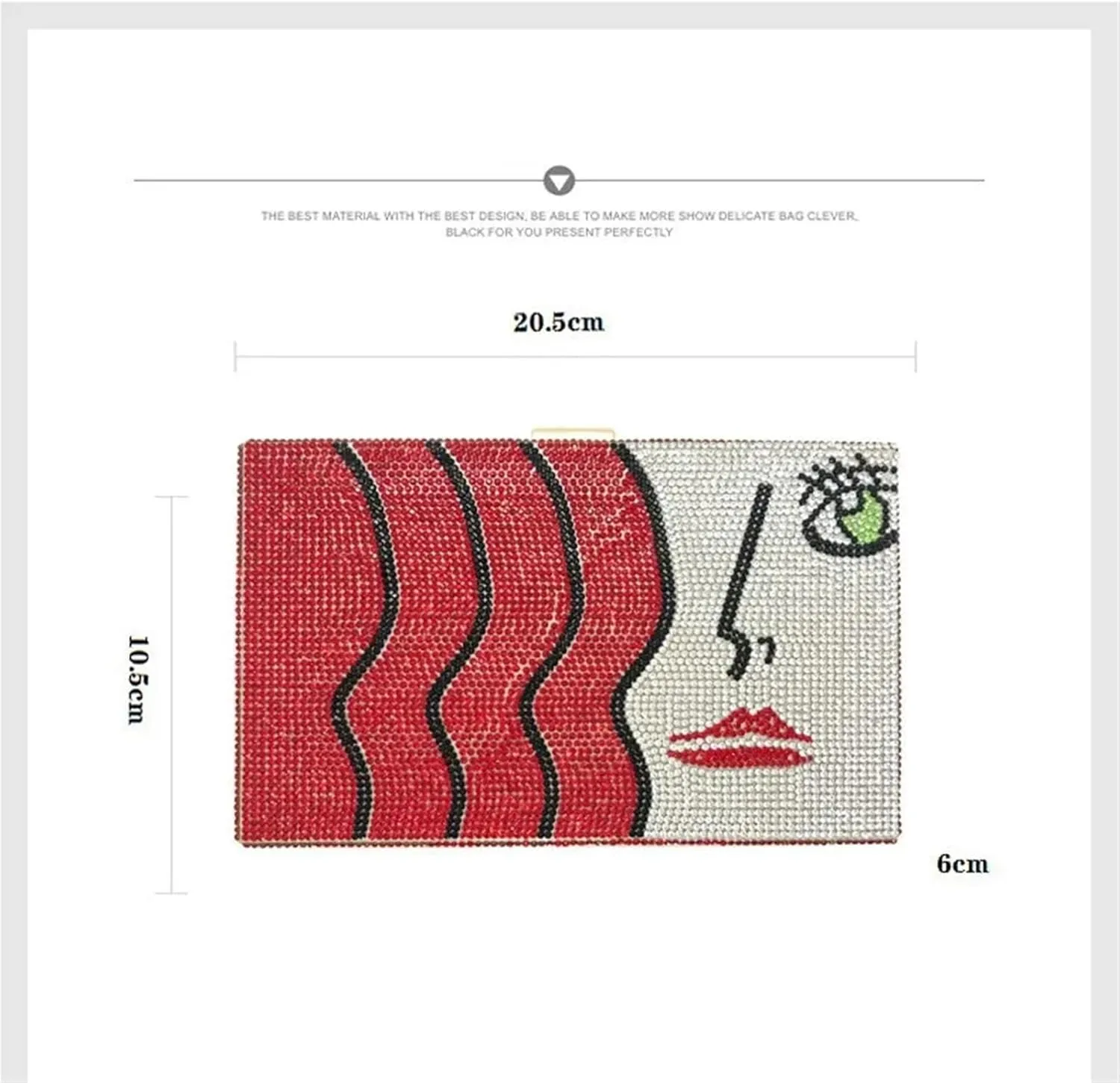 Women Box Bag Clutch Bag With Diamonds Design Evening Bag Mini Purse