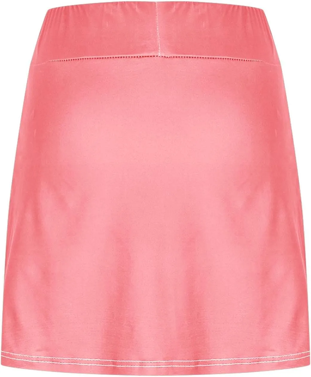Women Fake Two Piece Shorts Fashion Solid Color High Elastic Waist Skirt Shorts Yoga Tennis Going Out Hiking Shorts