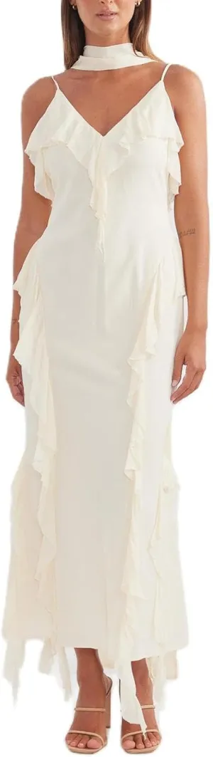 Women Formal Strapless Maxi Scarf Dress Y2k Summer Satin Prom Long Tube Dress Floral Ruffle Cocktail Beach Sundress