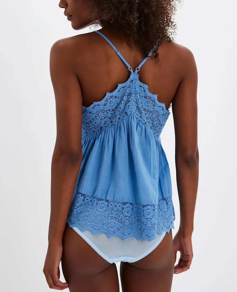 Women Y2k V Neck Lace Trim Tank Top Sheer Mesh Backless Crop Cami Tops Spaghetti Strap Tie Up Camisole Streetwear