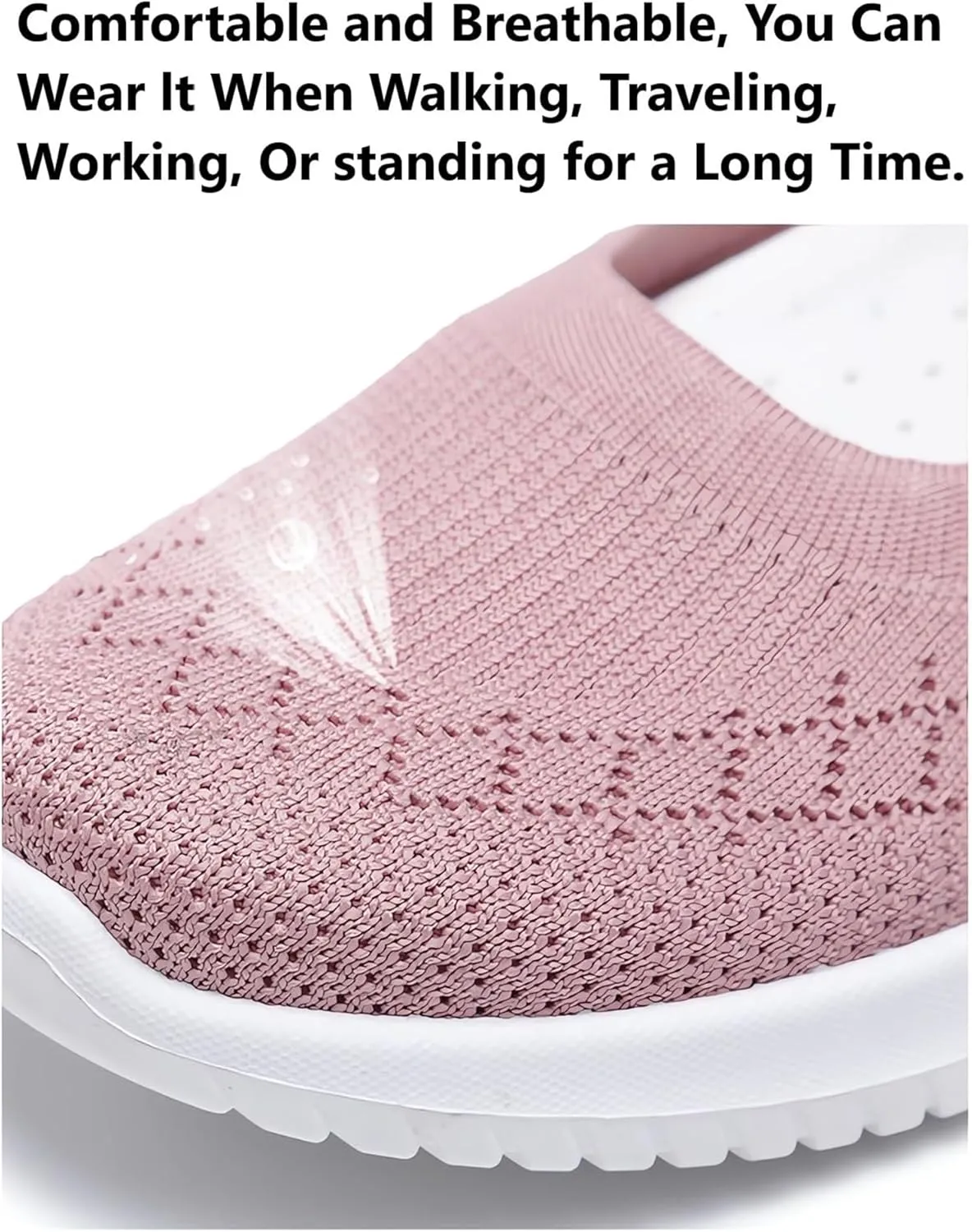 Women's Athletic Shoes with Arch Support Casual Slip on Walking Shoe Fashion Lightweight Woven Orthopedic Breathable Shoes Comfortable Walking Sneakers