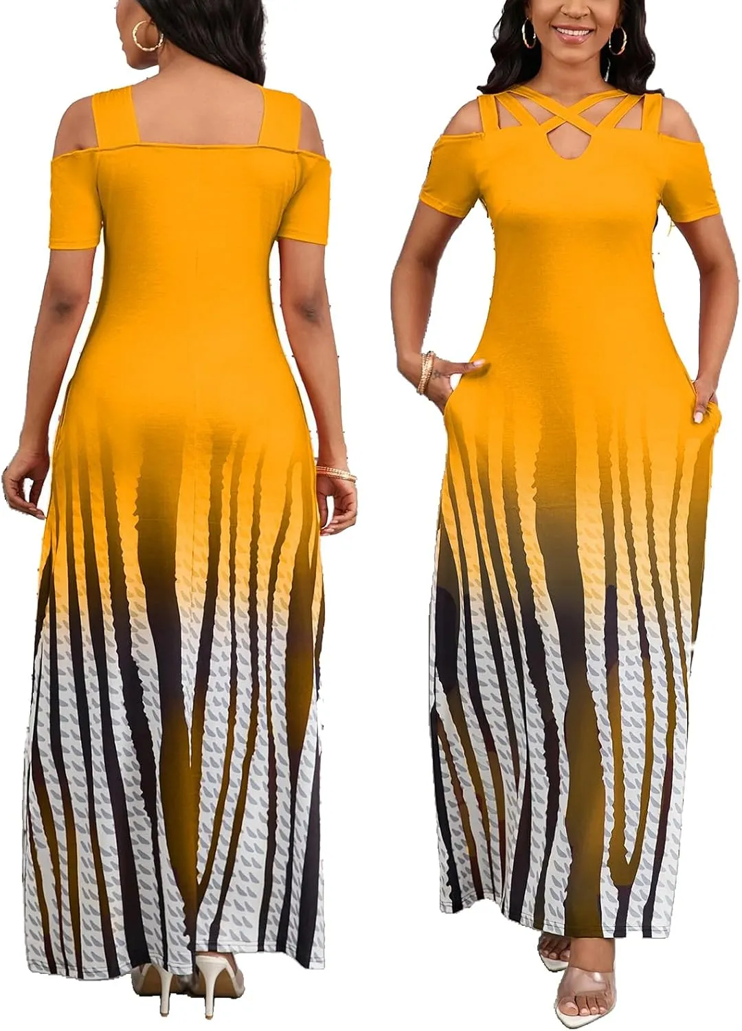 Women's Elegant Open Back Dress Women Sexy V-Neck Wedding Party Dress Fashion Cocktail Dress