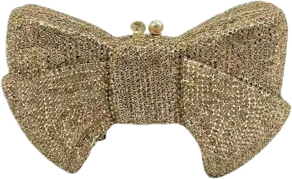 Women's Evening Handbags Luxury Purses and Handbags Rhinestone Wedding Clutch Purses for Women Diamond Purse Bow Red