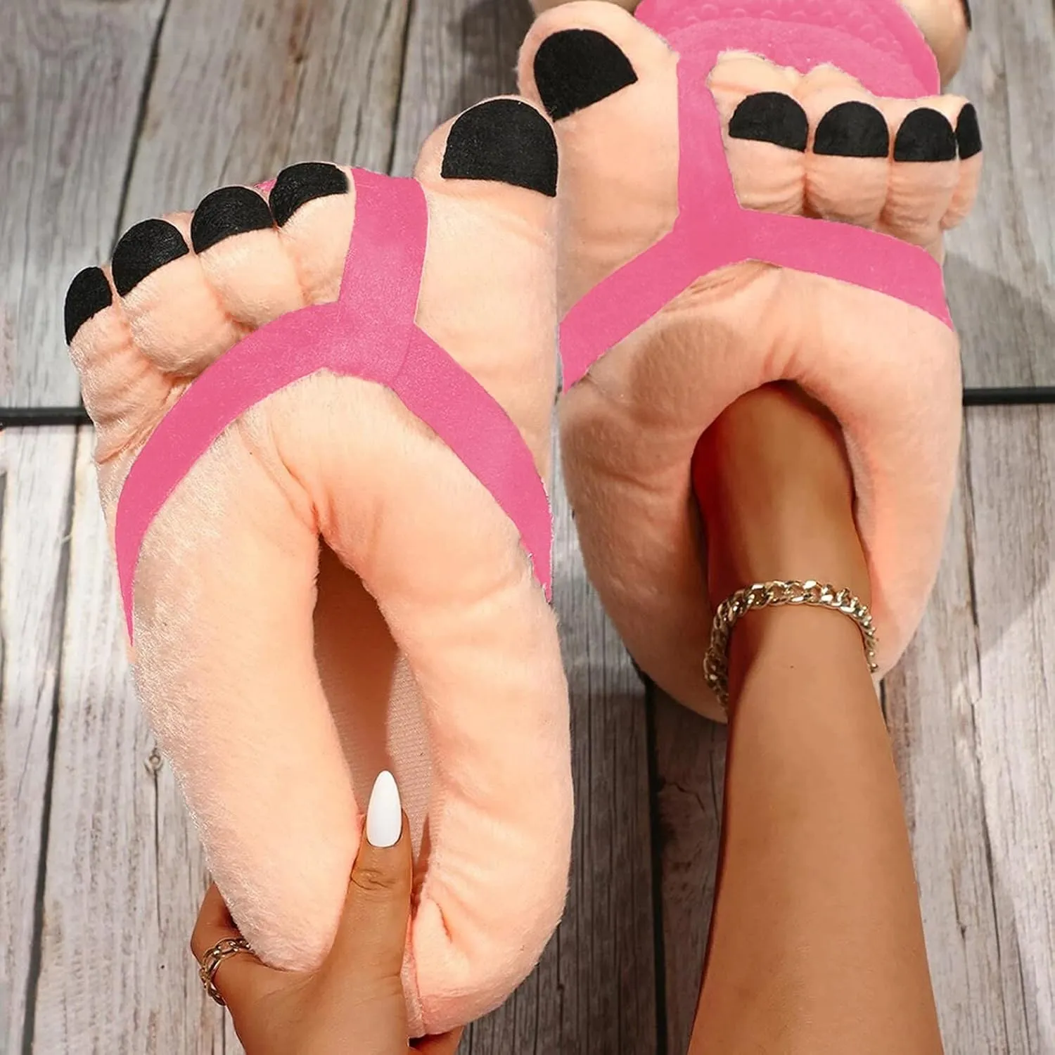 Womens Fuzzy Fluffy Cozy Warm Super Soft Slippers - Winter Indoor Plush Slippers for Men & Women - Anime Christmas Snow Globes Gifts 2023