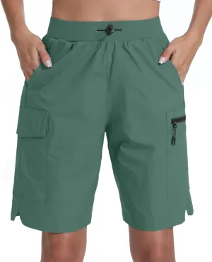Women's Hiking Cargo Shorts Quick Dry Lightweight Shorts for Travel Athletic