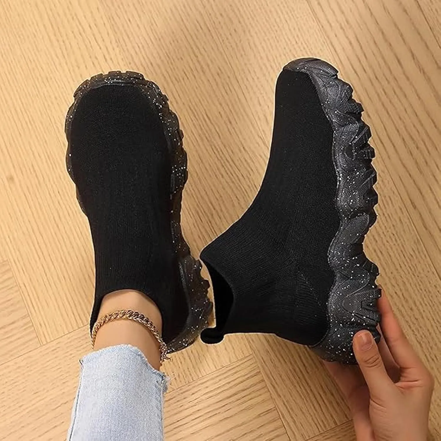 Womens Orthopedic Shoes Sneakers Walking Hands Free Slip Breathable Comfortable Casual Athletic Shoe with Arch Cushion Support