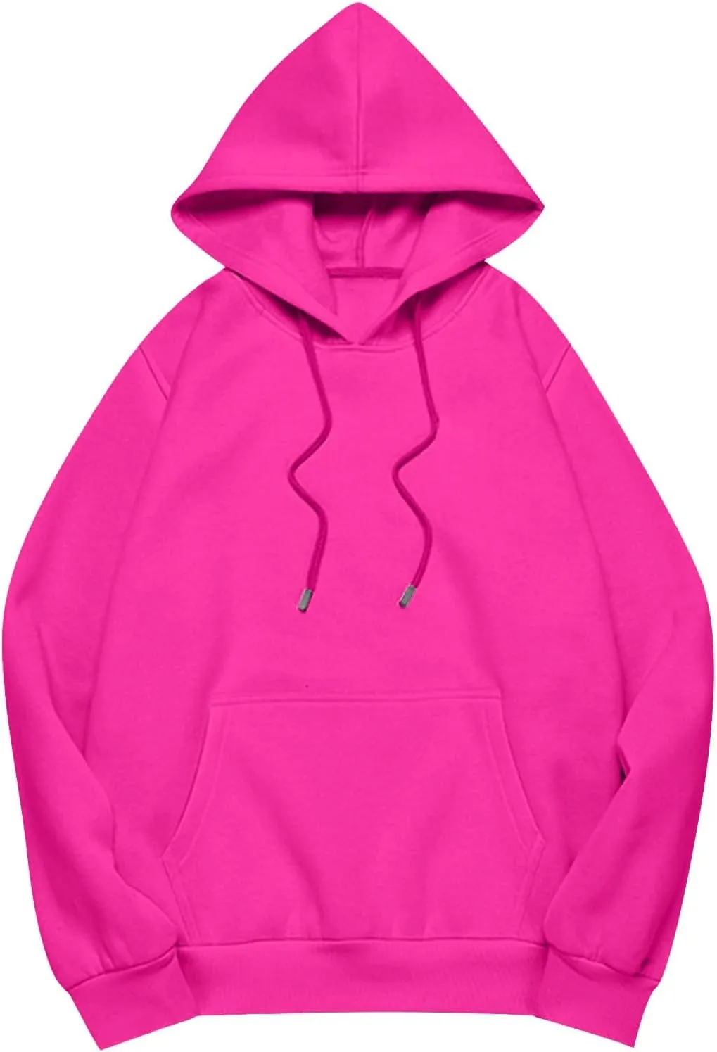 Womens Oversized Hoodies Long Sleeve Pocket Drop Shoulder Pullovers Top Solid Basic Loose Hoodie Sweatshirt